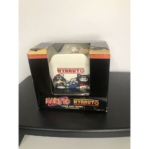 Naruto Take Out Bowl with Chopsticks – Nyaruto Noodle Bowl, White, Brand‎ New